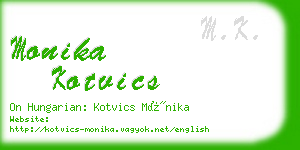 monika kotvics business card